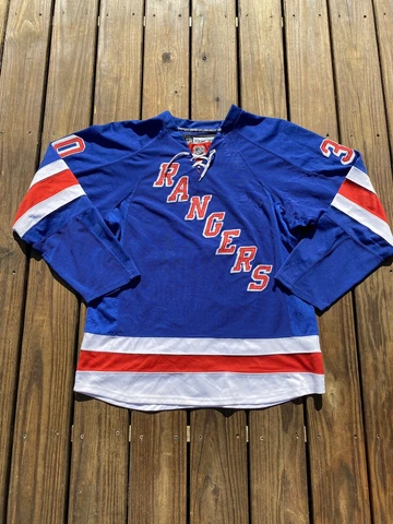 Vintage Reebok New York Rangers Henrik  Lundqvist Stitched Jersey Sz 50 BlueREAD Cover