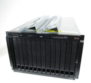 IBM BladeCenter E, 8677-4SG, 46C5473, 12x FILLERS, RAILS, 4x PSU, MGM, MODULES - Picture 1 of 7