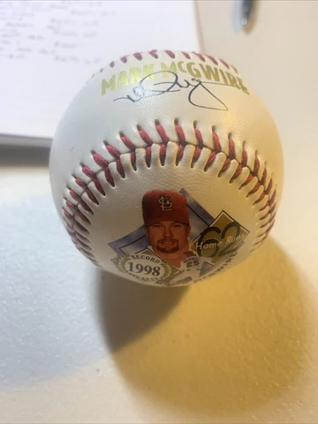 1998 Mark McGwire 62 Home Runs Fotoball Souvenir baseball Ball Cover