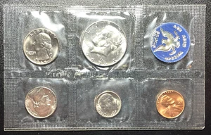 US mint- 1965 Special Mint Set, 5 coins in mint packaging but no envelope. - Picture 1 of 2