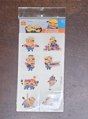 Despicable Me 4 Minions Movie Kids Birthday Party Favor Temporary Tattoos 24 pc. - Image 1 of 4