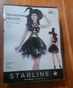 Starline Costume Sexy Pentagram Princess Witch. Dress & Hat Adult Large New - Picture 1 of 7