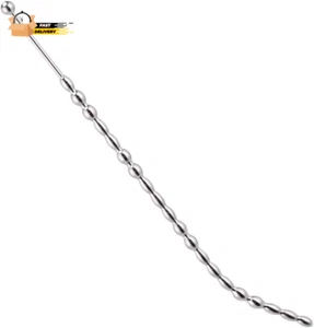 Stainless Steel Urethral Sounds Dilators Multi Beads Penis Plug Adult Sex Toys - Picture 1 of 12