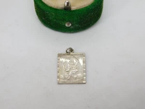 Sterling Silver St Christopher Travel Charm Pendant Vintage c1970 - Picture 1 of 3