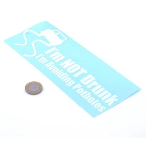 Avoiding Potholes Funny Car Window Bumper Sticker Vinyl Decal JDM Drift - Picture 1 of 2