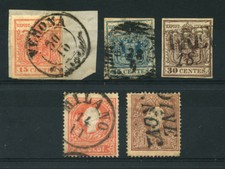 Francobolli LOMBARDO VENETO - 1850/1858 - LOTTO/14819 - INSIEME DI 5 FRANCOBOL