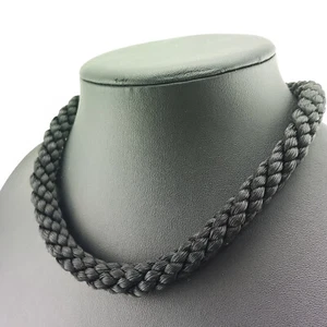 ⭐ Pierre Lang Halskette Collier Anhänger Strick Kette Perle Magnet Gold Go 135 ⭐ - Bild 1 von 3