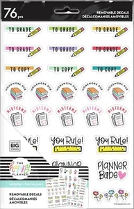 The Happy Planner Stick Girl Dry Erase Removable Decals Stickers Teacher Theme - Picture 1 of 4
