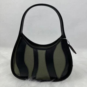 Coach Ergo Bag Wavy Stripe Upcrafted Coachtopia Leather In Army Green CQ004 NWT - Picture 1 of 8