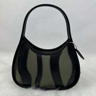 Coach Ergo Bag Wavy Stripe Upcrafted Coachtopia Leather In Army Green CQ004 NWT - Image 1 of 4