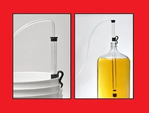 KIT AUTOSIPHON BASTÓN JUMBO 1/2" con manguera y abrazadera sifón automático para vino de cerveza - Imagen 1 de 3