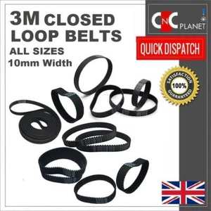 Cinturón de sincronización de 3M 3mm paso 10 mm ancho circuito cerrado síncrono HDD polea 3M Reino Unido - Imagen 1 de 10