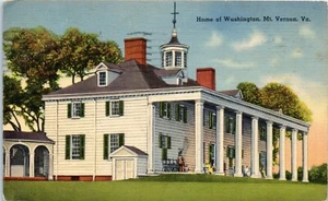 Heimat von George Washington, Mount Vernon, Virginia Postkarte um 1940 - Bild 1 von 2