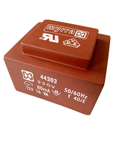 2 PCS TRaSFORMATORI EI54 230/12V 16 VA - VDE CE Myrra - Foto 1 di 7