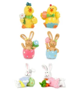 Easter Miniature Figurine Fairy Garden Craft Supply Accents Easter Bunny Chicks - Picture 1 of 7