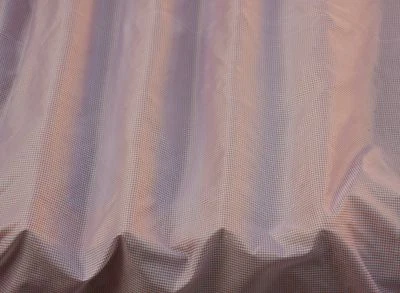 Pink/White Tissue Taffeta Checks 100% Silk Fabric 54" Wide, By Yard (SD-711BB) - Image 1 of 2