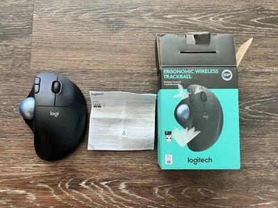Logitech Ergo M575S Wireless Trackball Mouse, Wireless Ergonomic Mouse - No USB - Image 1 of 4