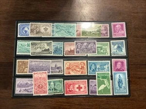 Vintage Lot of 28 MINT-NH-OG- US Stamps--75+ Years Old - Picture 1 of 11
