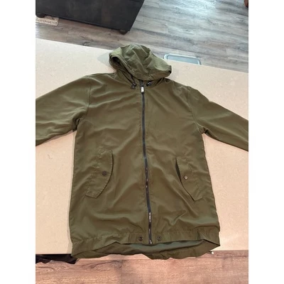 РОЗОВЫЙ Victoria's Secret оливковый зеленый с капюшоном Anorak куртка полный молнии женщин XS - Изображение 1 из 4