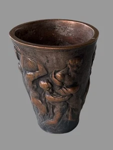 Taza de vaso italiana antigua vintage Dini E. Cellai en relieve - Imagen 1 de 8