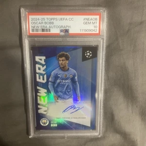 Topps UEFA Oscar Bobb New Era 2024-25 automático PSA 10 - Imagen 1 de 3