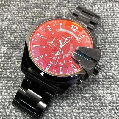 Diesel Reloj Cronógrafo DZ 4318 Modelo Naranja Cristal Caja Ancho 53mm Vintage - Imagen 1 de 4