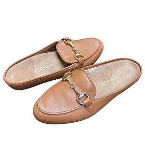 Vionic gemütliche Adeline Pantolette-Stil Pantolette Leder karamell Freizeit Karriere Arbeit Größe 5 - Bild 1 von 7