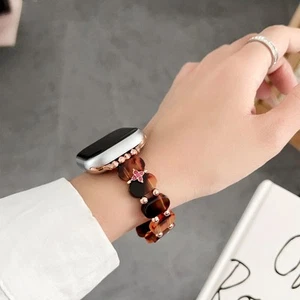 for Apple Watch 38/42/46/49mm Cute Elegant Resin Elastic Watch Band Stretch Fit - Picture 1 of 38