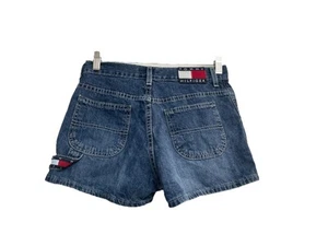 Pantalones Cortos Vaqueros Tommy Hilfiger De Colección Para Mujer 26 Azul Denim Boyfriend Carpenter Y2K - Imagen 1 de 9