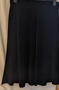 Skirt M&S Black Velvet Size 16 Length 30"/76 Cms Polyester/ Comfort Fit Elastane - Picture 1 of 4
