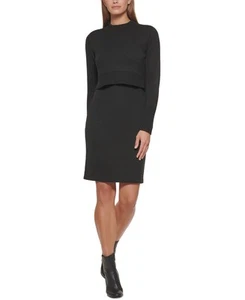 DKNY Black Sweater Dress - Mock Neck - Size S - Women's Dresses - Picture 1 of 3