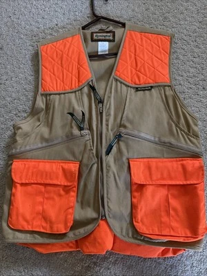 Remington Outdoor Clothing Men's Large Shooting Hunting Vest Orange & Tan - Image 1 of 4