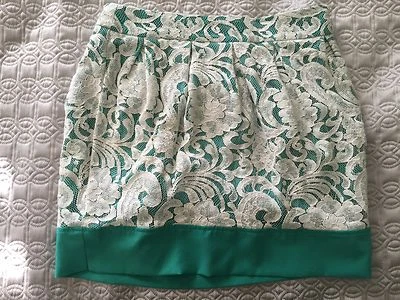 Ya Los Angeles white and torquoise  Skirt Sz Medium M - Image 1 of 4