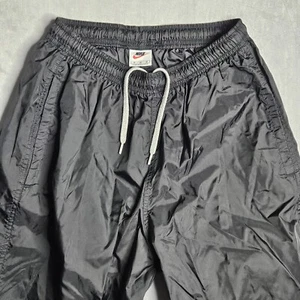 Vintage Nike Jogginghose Herren Medium Schwarz Joggers Nylon Verstellbarer Bund 90s - Bild 1 von 14