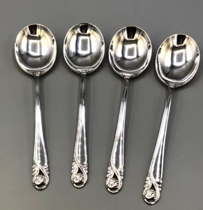 Spring Glory by International Sterling Silver set of 4 Cream Soup Spoon 6.5" - Picture 1 of 2