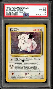 PSA 4 Base Set Unlimited Clefairy Holo 5/102 INK DOT ERROR Pokemon Cards 1999🔥 - Picture 1 of 2