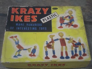 KRAZY IKES ~ KUNSTSTOFF-BAUSET ~ 40-TEILIG ~ ERWEITERN SIE IHR SET!! Vintage, 50er Jahre - Bild 1 von 2