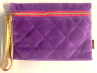 IPSY November Glam Makeup Carry Soft Bag Purple Gold Color 5 Inch By 7 Inchs