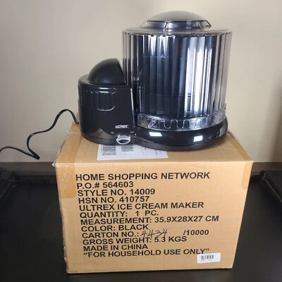 Ultrex Electric Ice Cream Maker Model 14009 - MISSING CANISTER [VIDEO] - Image 1 of 4