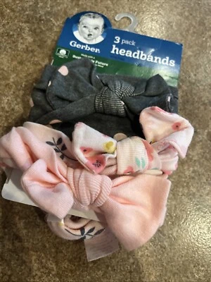 Pack de 3 diademas Gerber para bebés niñas  Foto 1 de 4