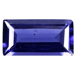 0.60 ct Terrific Octagon Cut (8 x 4 mm) (Un-Heated) Vivid Blue Iolite Gemstone - Picture 1 of 2