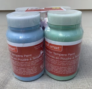 NUOVO Craft Smart Powder Tempera Paint Set di 4 colori 10,5 once ciascuno, rende 96 once - Foto 1 di 8