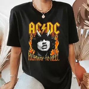 Vintage Highway to Hell Shirt, Retro AC/DC Rock Band Tee, AC/DC Fans Merch - Picture 1 of 4