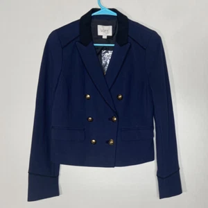 Blazer azul loft nuevo con etiquetas con detalle de tubería negro 2 - Imagen 1 de 7