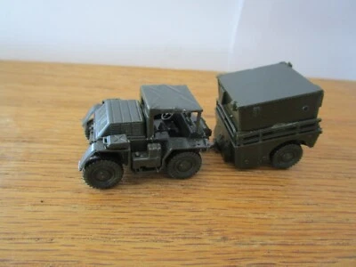 HO 1/87 Scale Built ROCO DBGM Minitanks Transport Vehicle + Trailer Military - Image 1 of 3