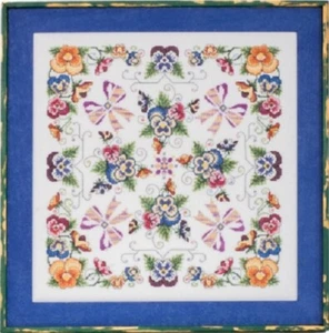Violaceae - The Pansy Mandala - Glendon Place - New Chart - Picture 1 of 1