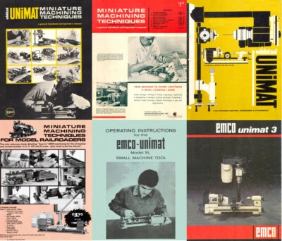 UNIMAT LATHE MANUALS CONVERTED TO PDF FORMAT 5 MANUALS AND 2 CATALOGS