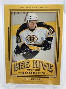 2006/07 BEE HIVE YELLOW MATTE ROOKIE /100 #105 PHIL KESSEL BRUINS SP
