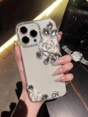 For iPhone Samsung Hot Bling Diamond Luxury Flower Women Girl Phone Case Cover - Image 1 of 4