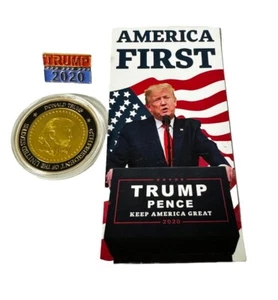 Pin de solapa President Donald Trump 2020, medallón e imán de refrigerador - Imagen 1 de 6